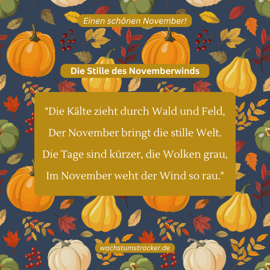 Sch Ne Spr Che Zum November Gedichte F R November