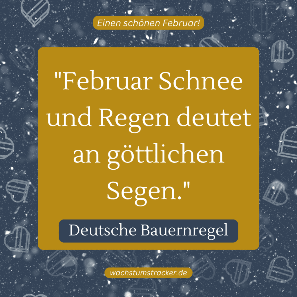„Februar Schnee und Regen deutet an göttlichen Segen.“ – Deutsche Bauernregel