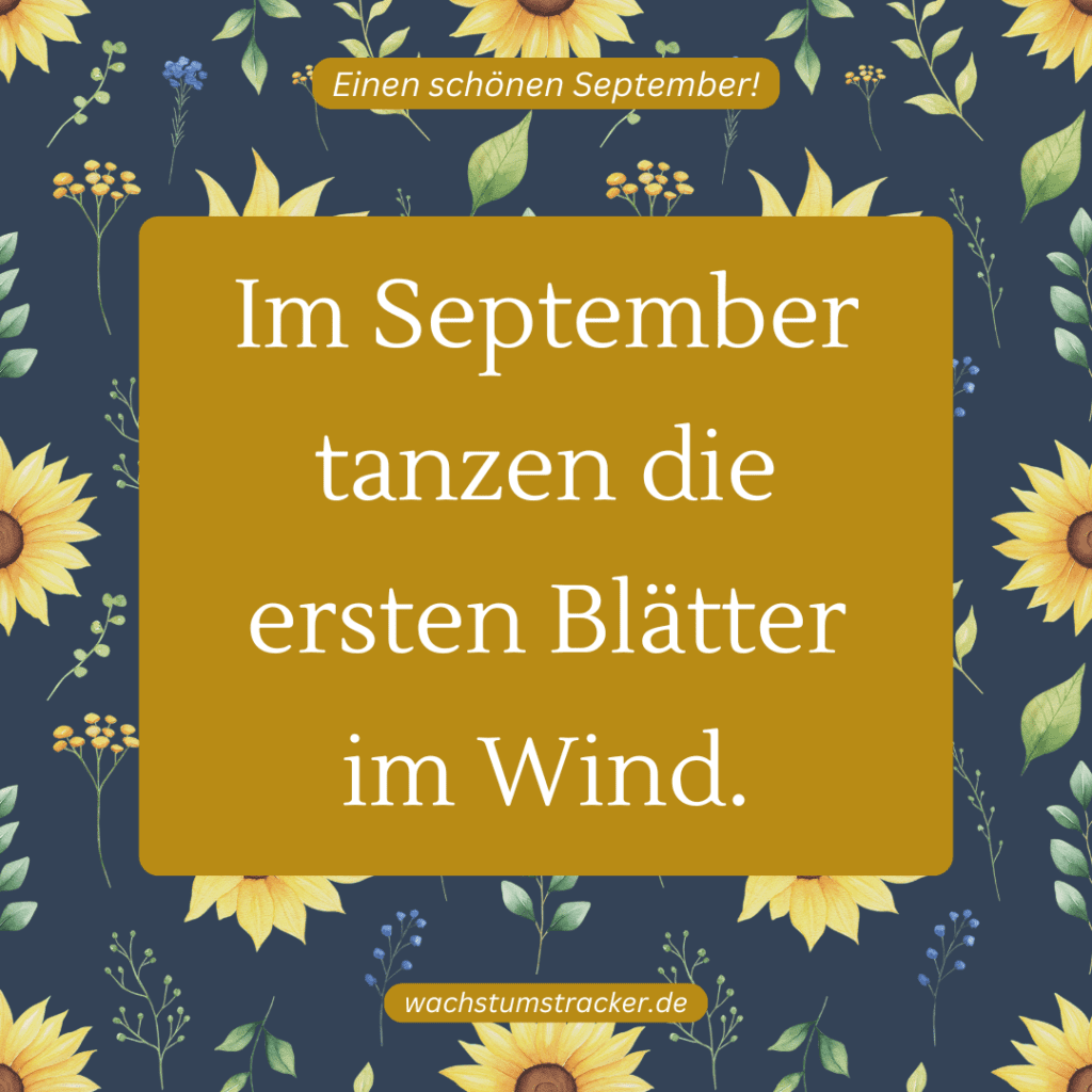 „Im September tanzen die ersten Blätter im Wind.„