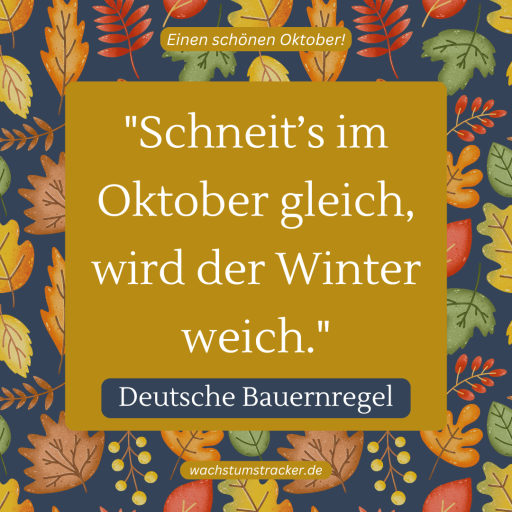 10 weise Sprüche für Oktober - 1. weiser Spruch für Oktober - Wachstumstracker.de